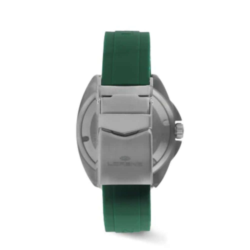Lorenz - Orologio solo tempo Full Titanium 300 verde camuflage automatico | 42mm