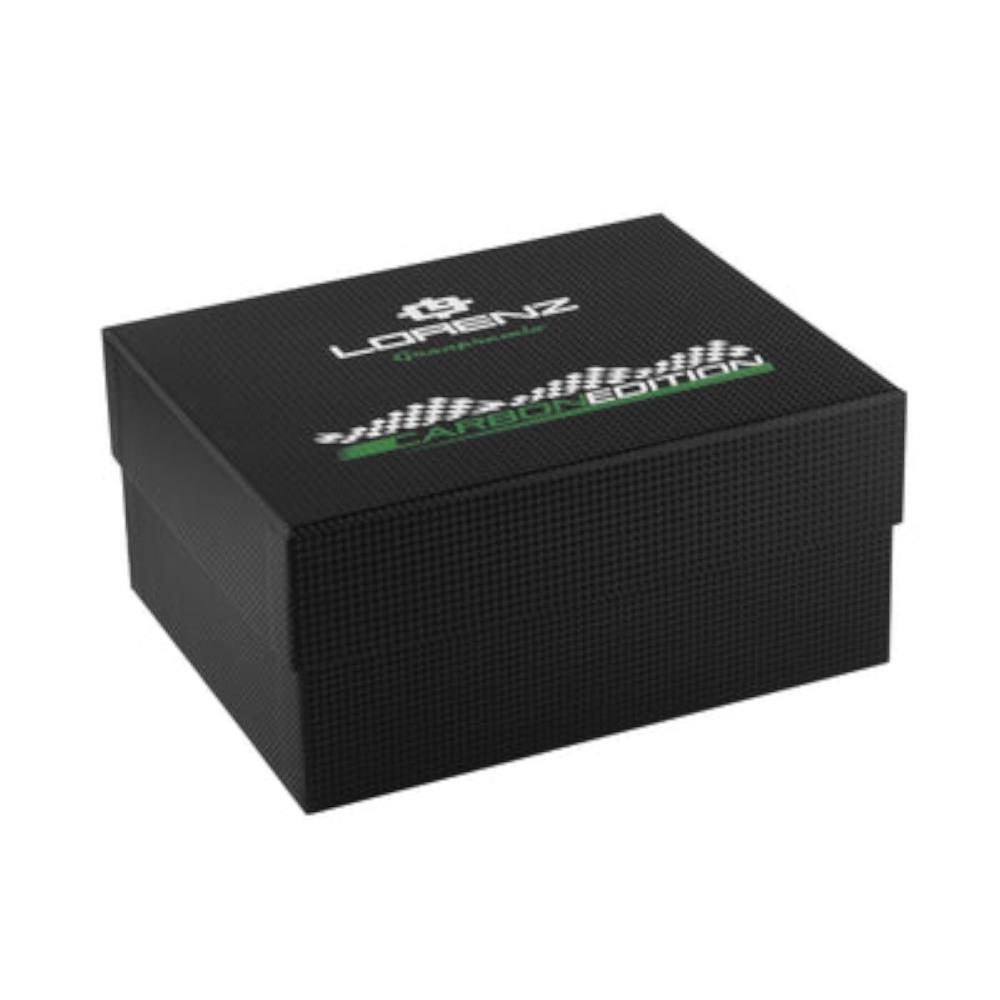 Lorenz - Cronografo al quarzo Granpremio Carbon nero-verde | 42mm