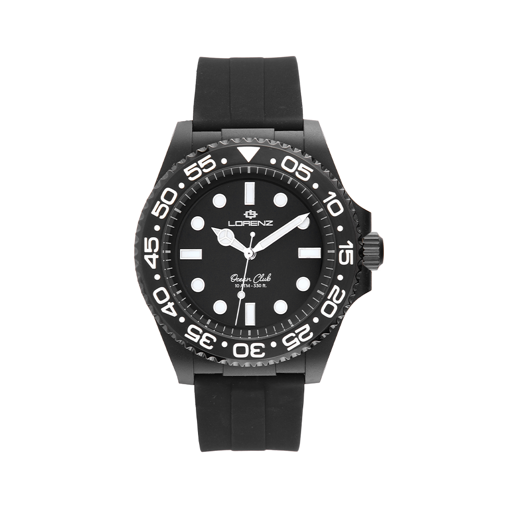 Lorenz - Orologio solo tempo Ocean Club Black Phantom al quarzo | 40mm