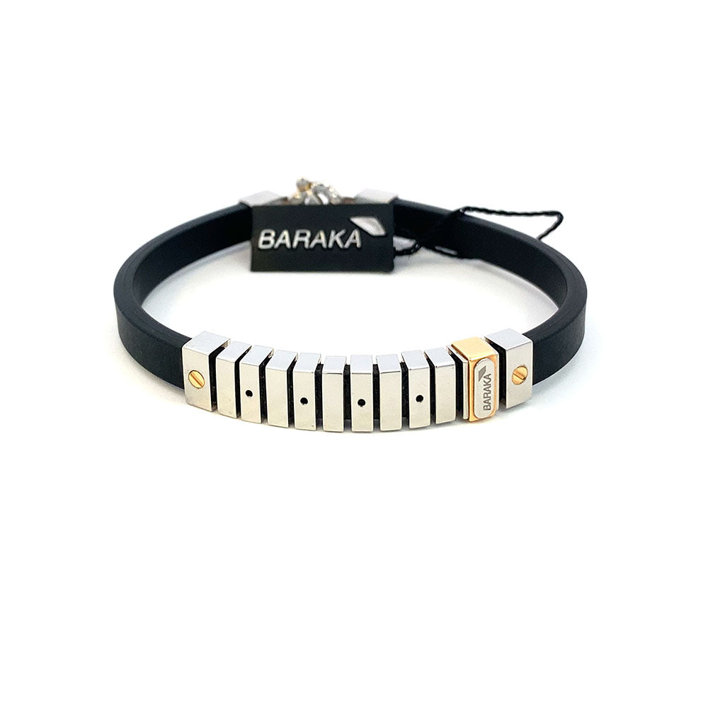 Barakà - Bracciale in caucciù, acciaio e oro rosa | 21