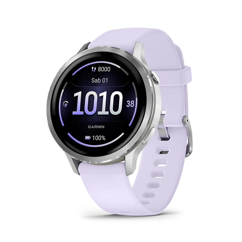 Garmin - Venu® 4 Silver con cinturino in silicone pervinca | 41mm