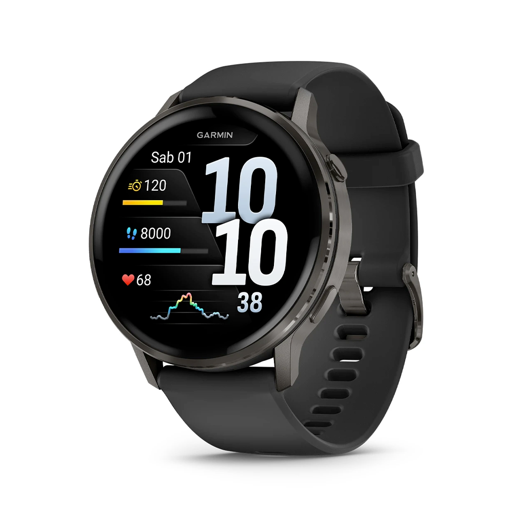 Garmin - Venu® 4 Slate con cinturino in Silicone nero | 45mm