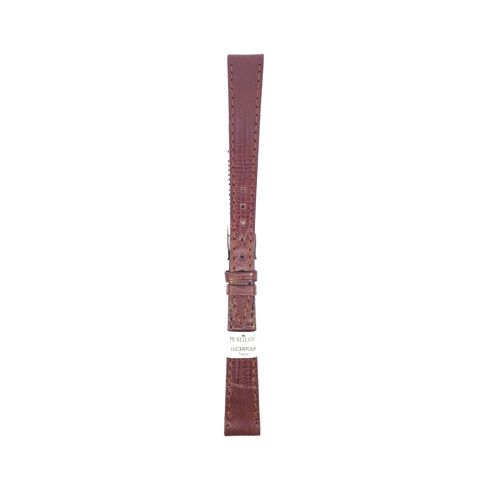 Morellato - Cinturino in pelle di lucertola marrone | 14 mm