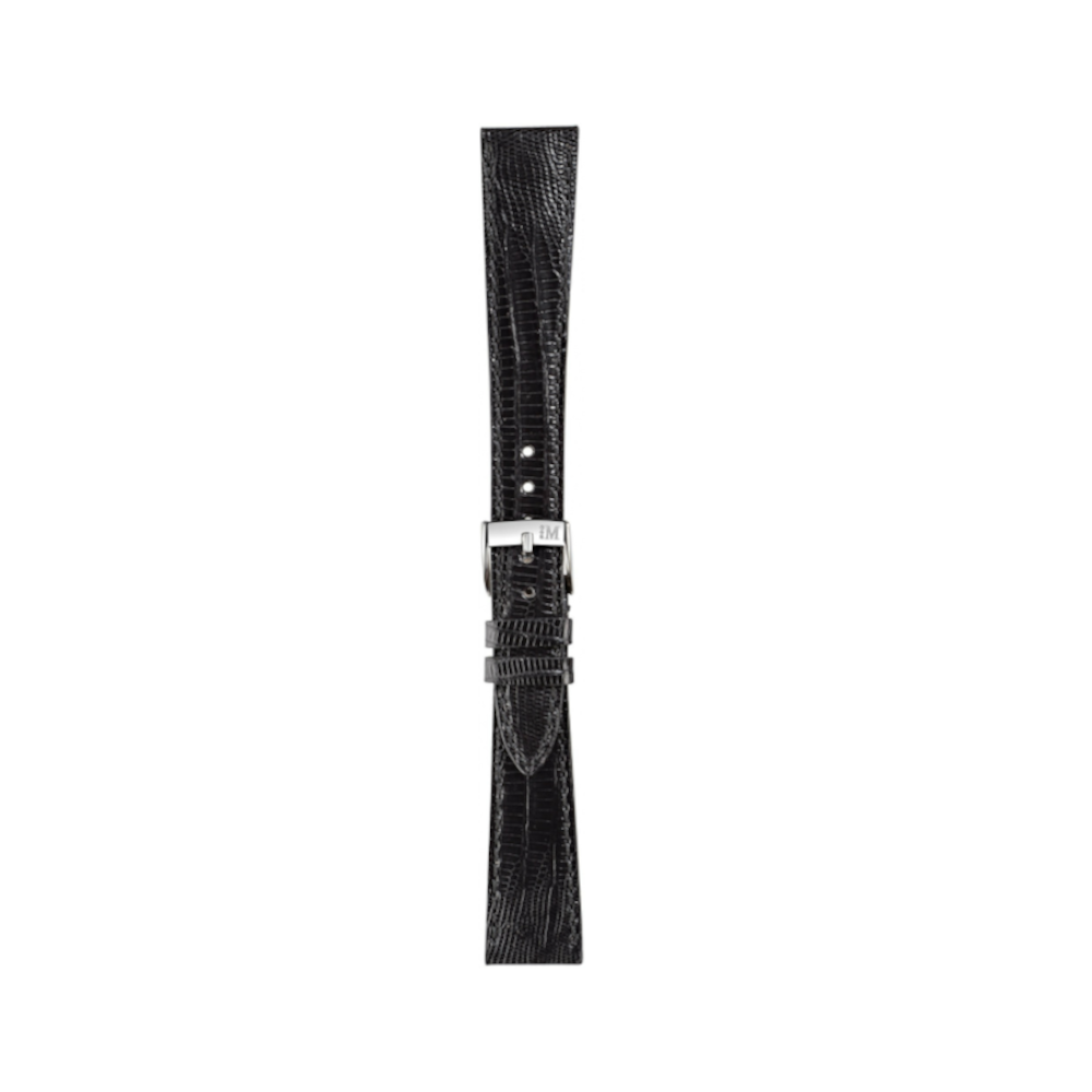 Morellato - Cinturino in pelle di lucertola nero | 14 mm