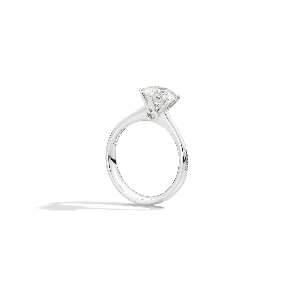 Recarlo - Anello solitario Anniversary a sei punte in oro bianco con diamante naturale
