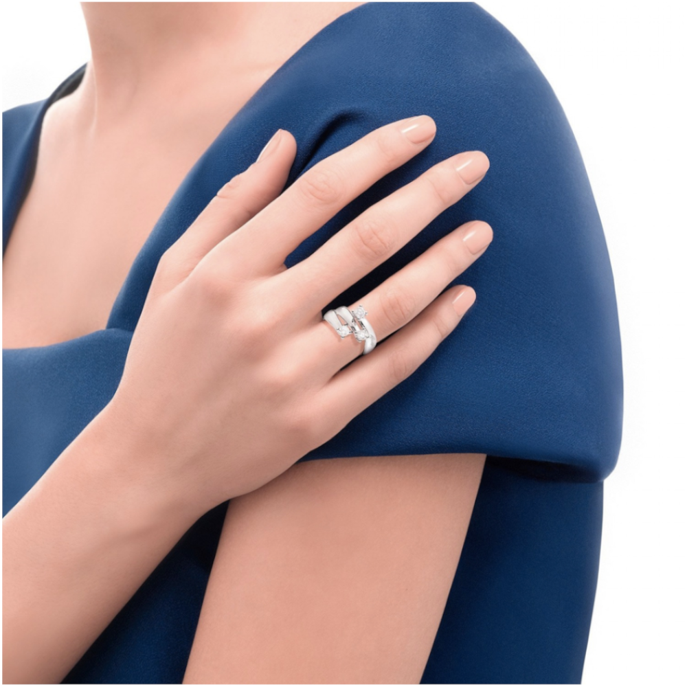 Recarlo - Anello Eternity in oro bianco con diamanti naturali