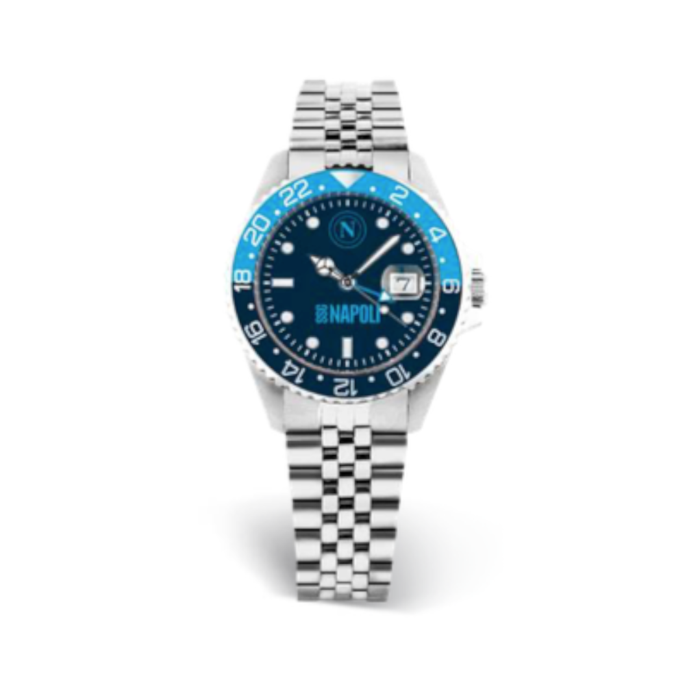 SSC Napoli - Orologio ufficiale solo tempo al quarzo GMT 40 mm