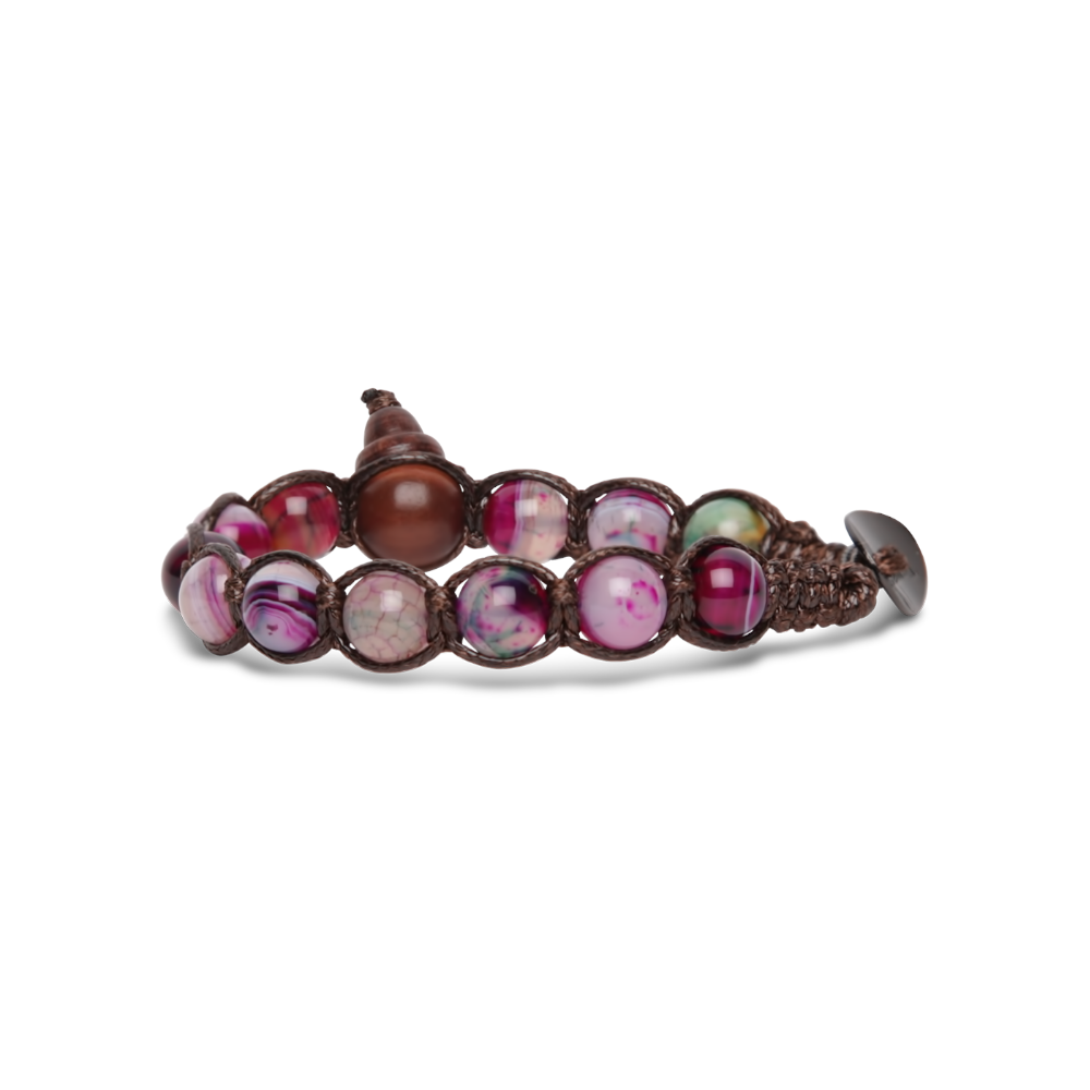 Tamashii - Bracciale  "Classic" con agata amarena 8 mm