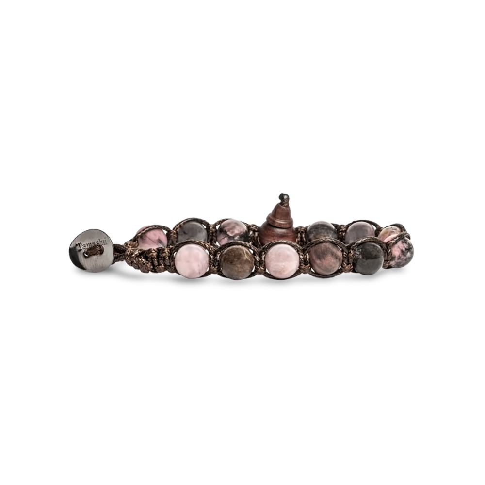 Tamashii - Bracciale  "Classic" con tormalina rosa 8 mm