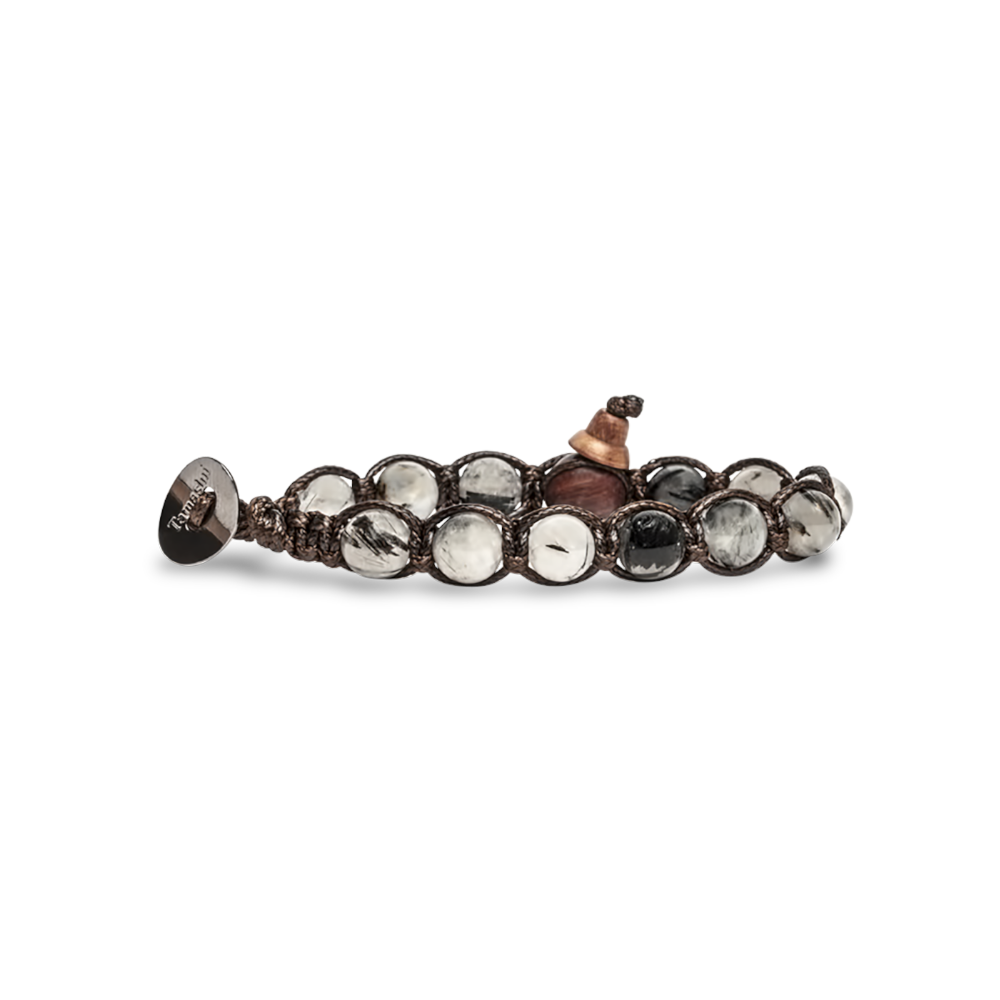 Tamashii - Bracciale  "Classic" con tormalina nera 8 mm