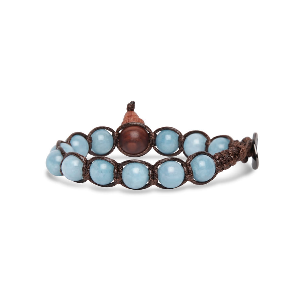 Tamashii - Bracciale  "Classic" con giada Sky Blue 8 mm