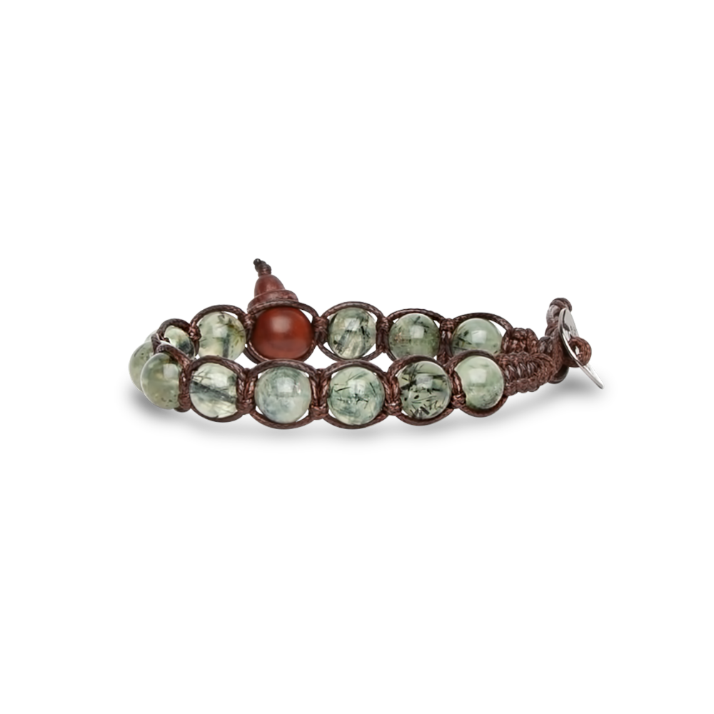Tamashii - Bracciale  "Classic" con prehnite 8 mm