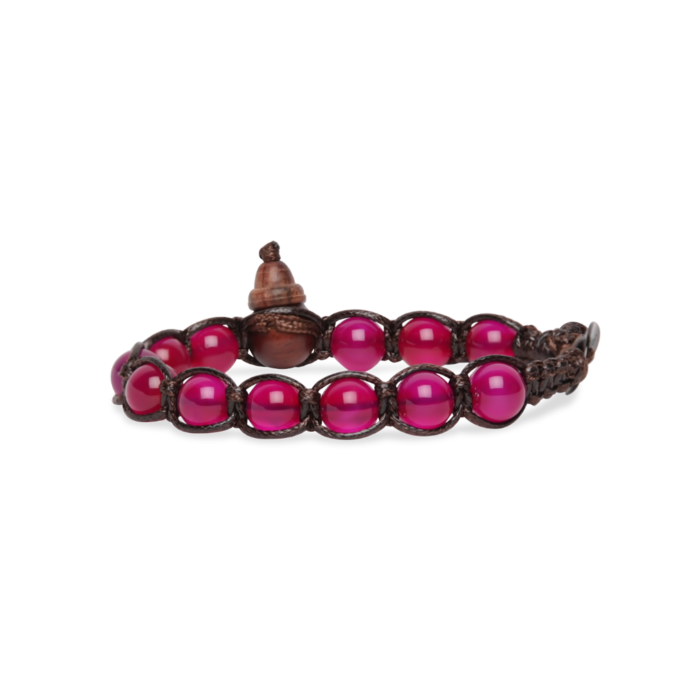 Tamashii - Bracciale  "Classic" con agata rossa 8 mm