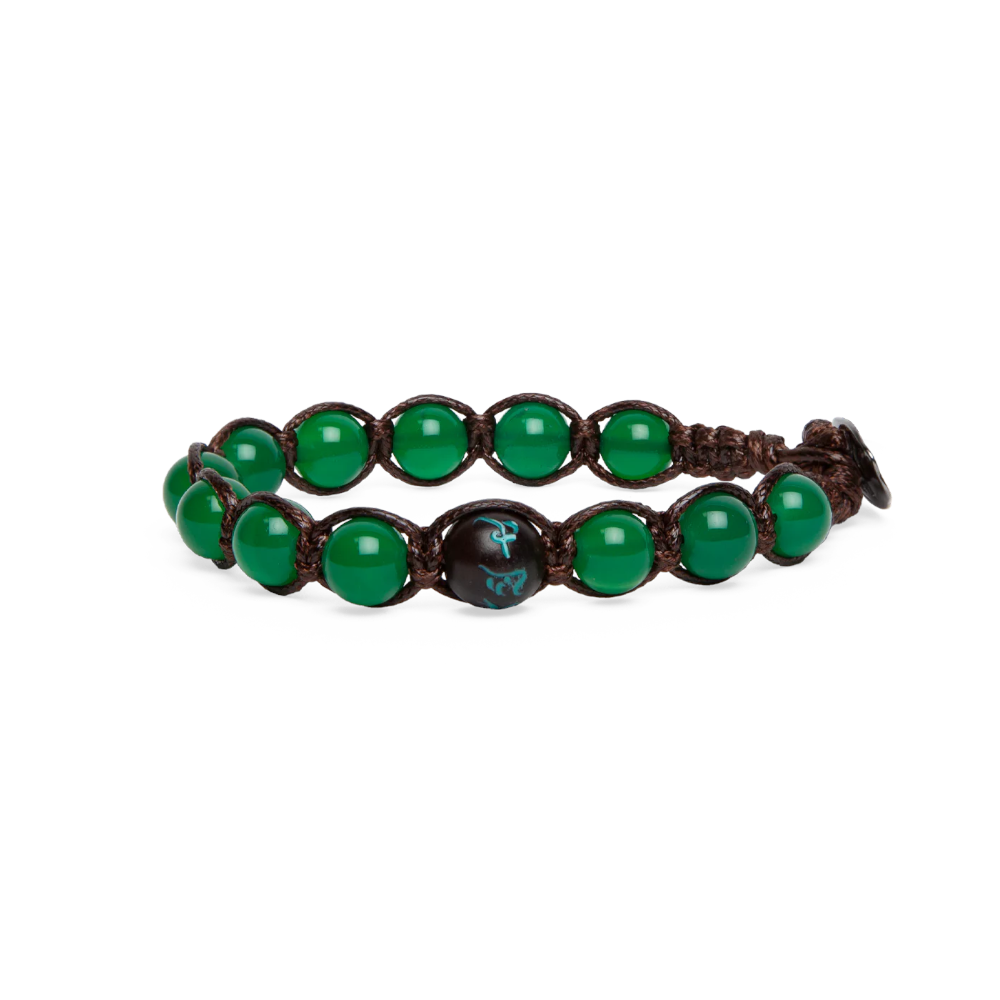Tamashii - Bracciale "Cinque elementi - Aria" con agata verde