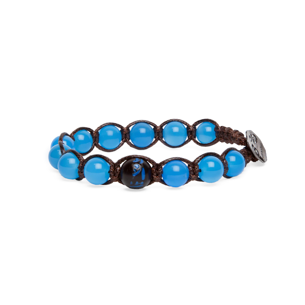 Tamashii - Bracciale "Cinque elementi - Spazio" con agata blu