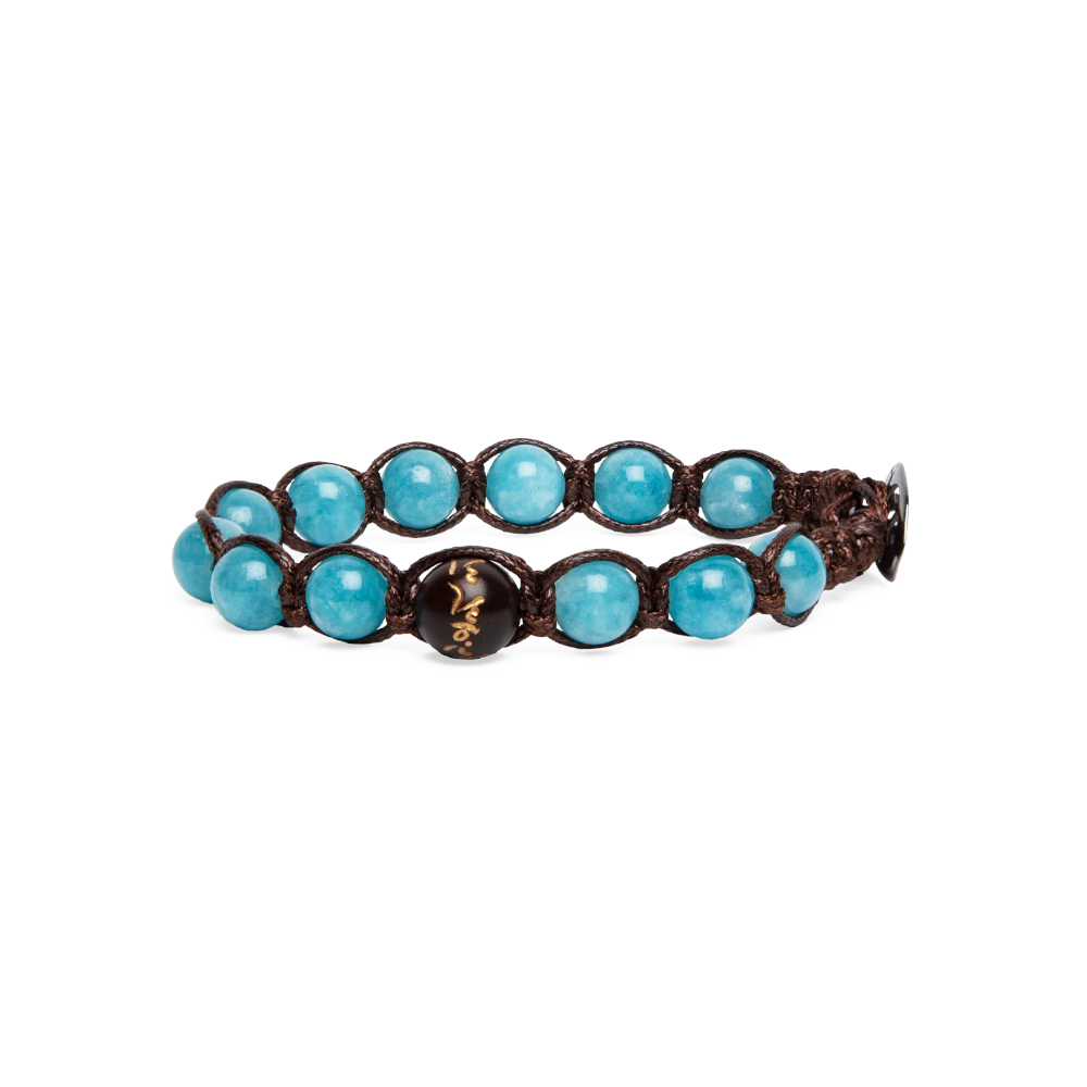 Tamashii - Bracciale "Cinque elementi - Terra" con giada Sky Blue