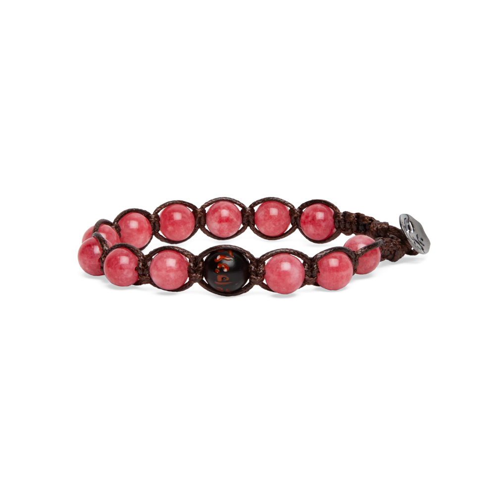 Tamashii - Bracciale "Cinque elementi - Fuoco" con giada watermelon