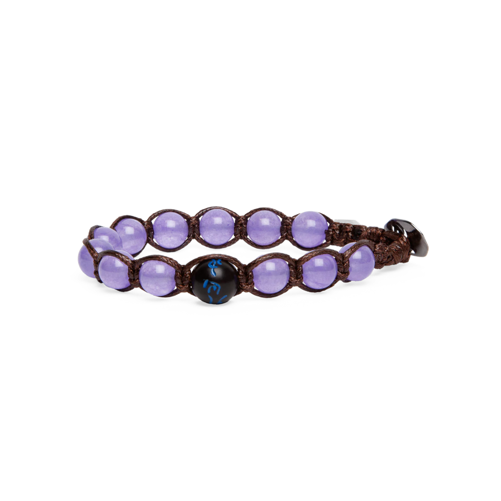 Tamashii - Bracciale "Cinque elementi - Spazio" con giada lavanda