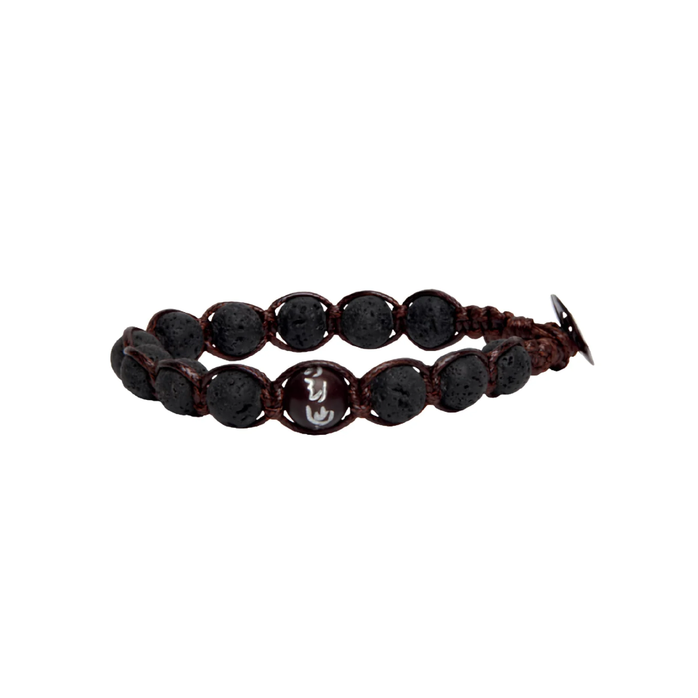 Tamashii - Bracciale "Cinque elementi - Acqua" con lava nera