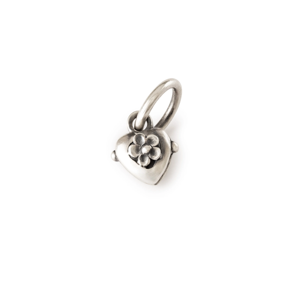 Trollbeads - bead in argento pendente bocciolo del cuore