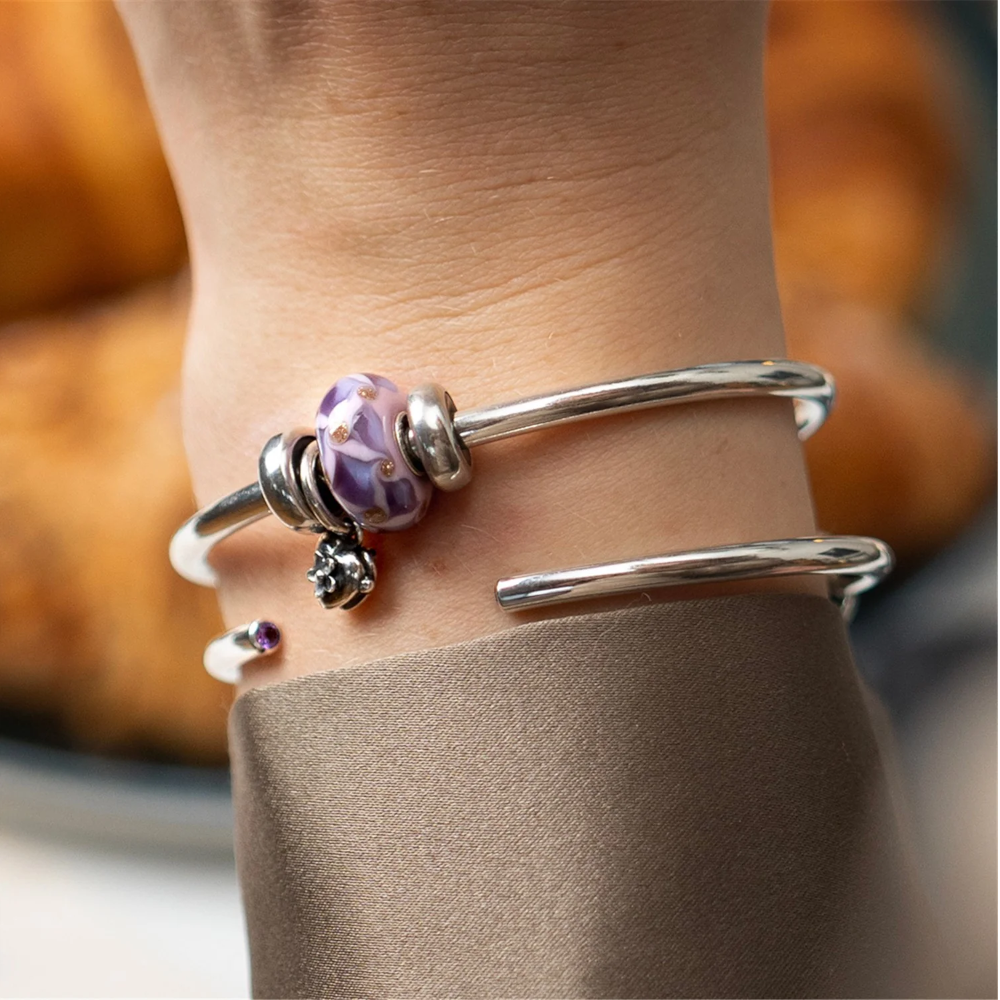 Trollbeads - bead in argento pendente bocciolo del cuore