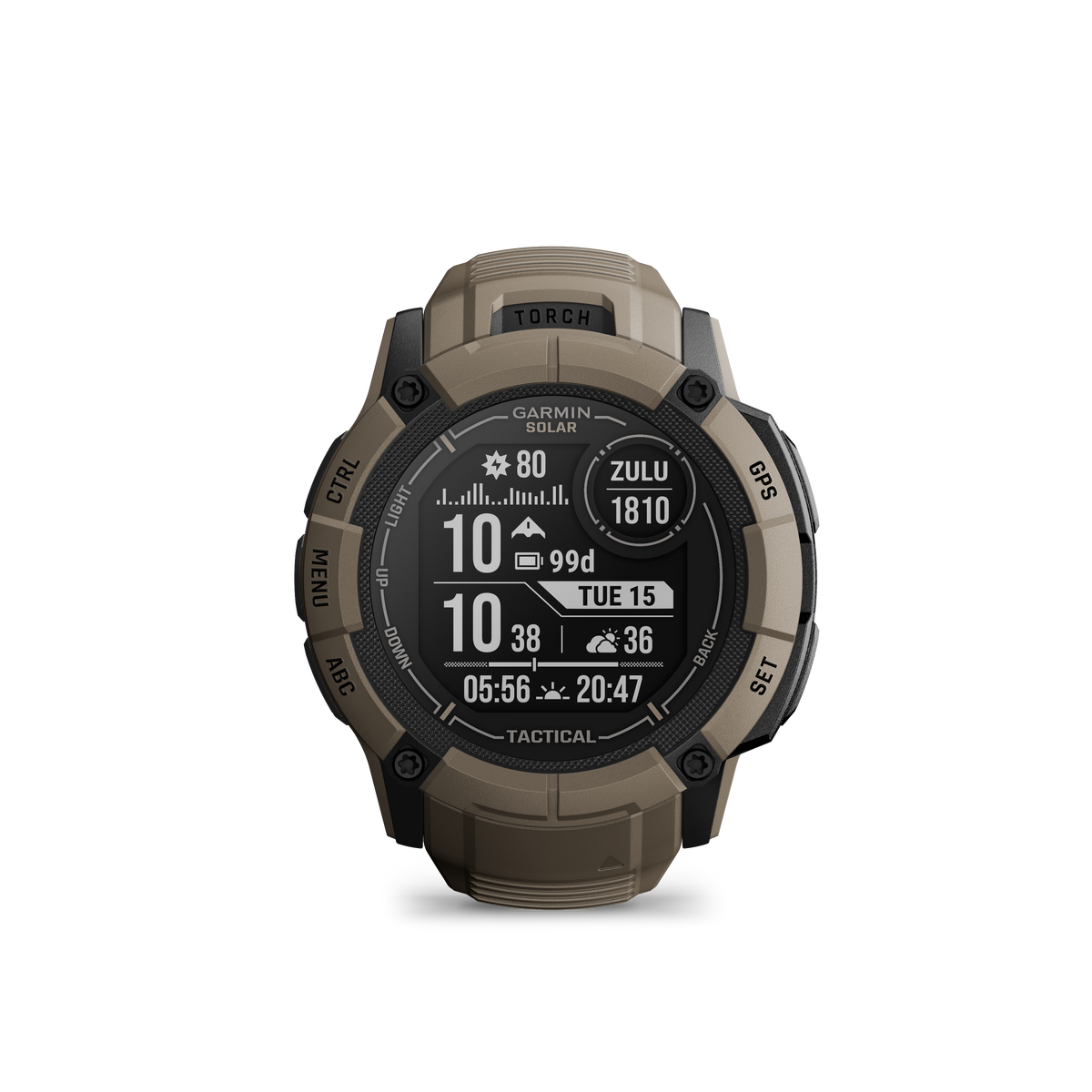 Garmin - Instinct 2X Solar - Tactical, Coyote Tan