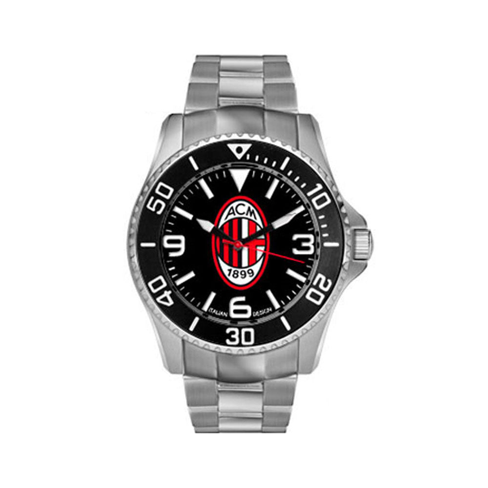 Ac Milan - Orologio Ufficiale Ac Milan Con Bracciale In Acciaio