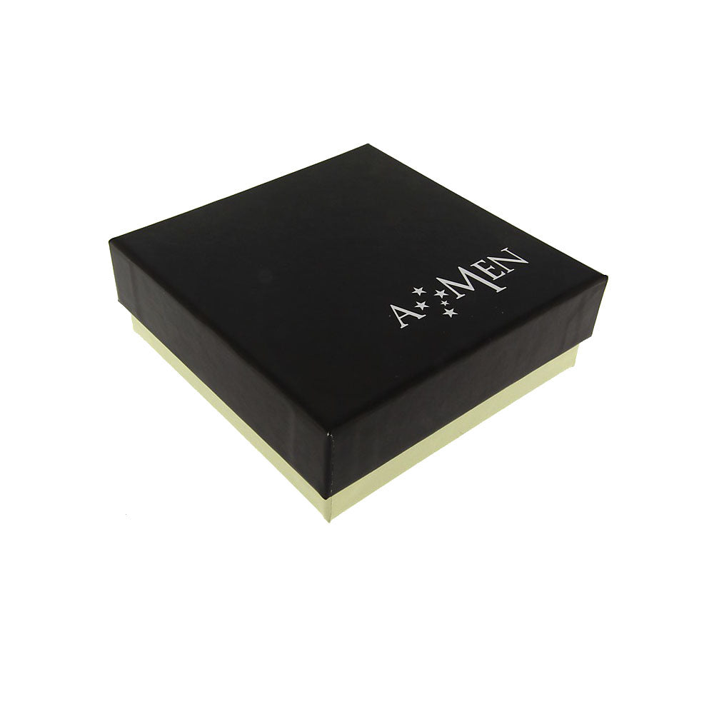 AMEN - BRACCIALE IN PELLE INCISO CON IL PADRE NOSTRO (LATINO)