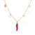 NECKLACE IN 925 SILVER AND RED ENAMEL