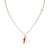 NECKLACE IN SILVER 925 AND RED ROSE MOTHER OF PEARL
