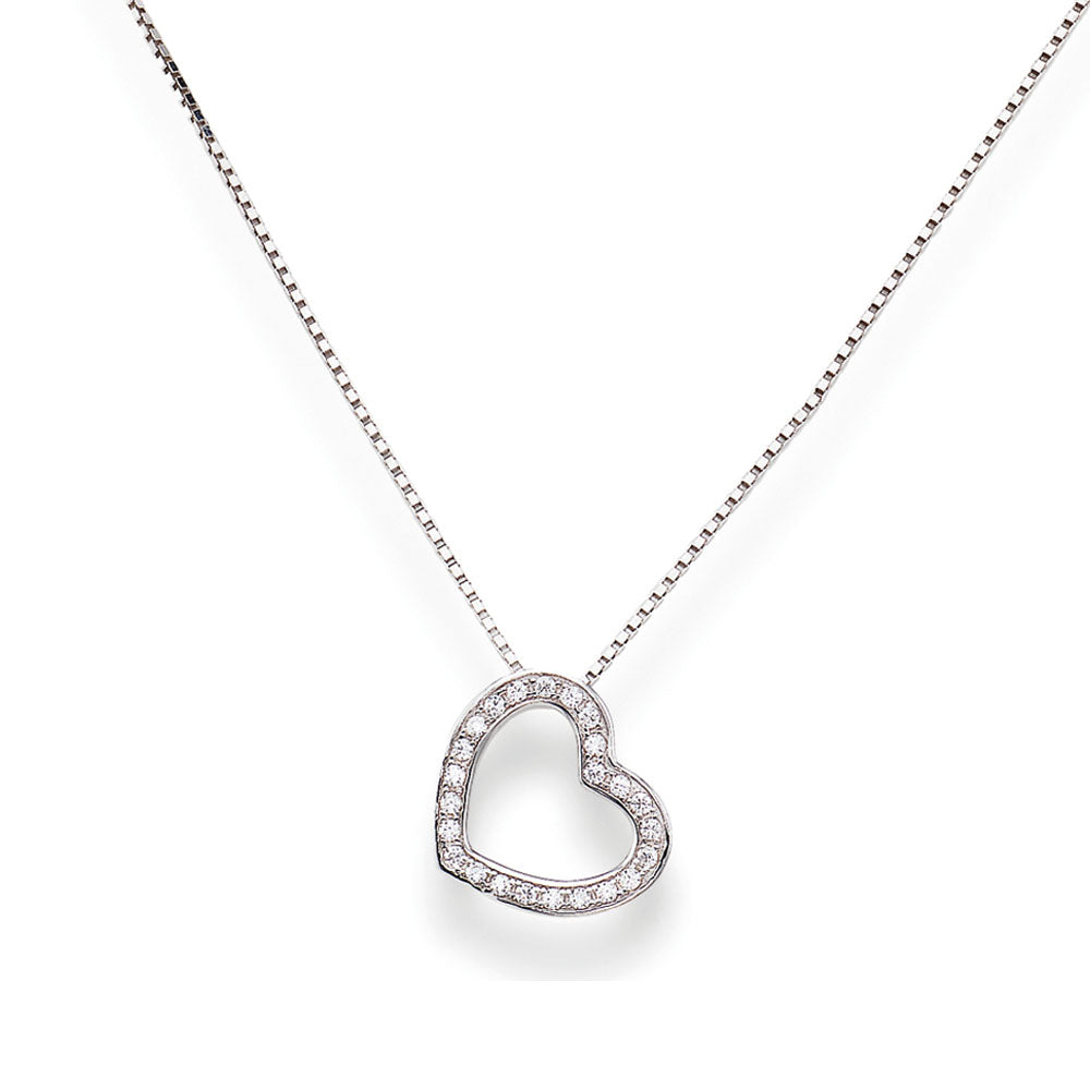 NECKLACE IN SILVER 925 AND WHITE ZIRCONS