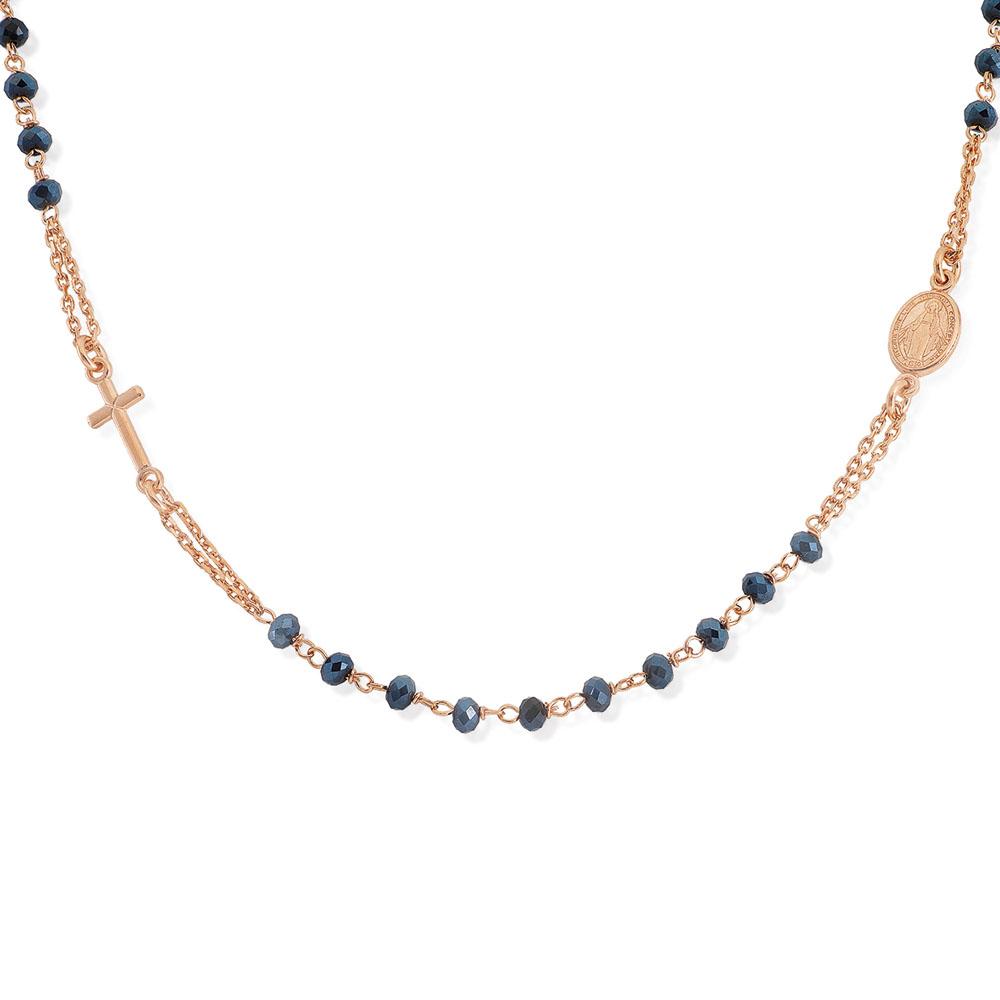 925 SILVER NECKLACE ROSARY WITH CRYSTALS (6143413944476)