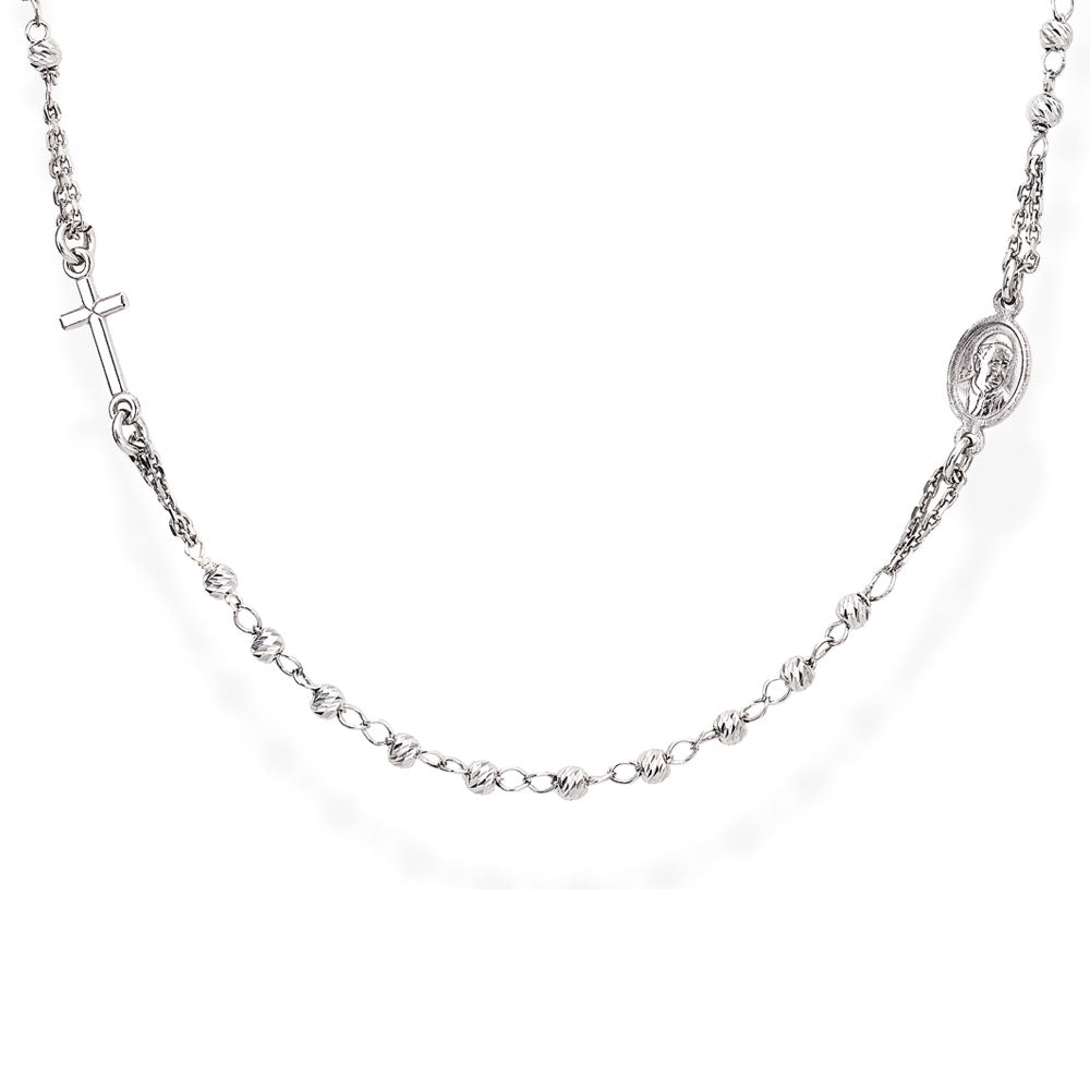 NECKLACE ROSARY IN SILVER 925