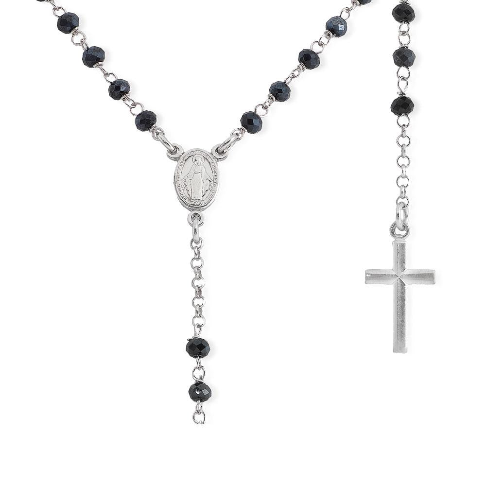 925 SILVER CLASSIC ROSARY WITH CRYSTALS (6143423578268)
