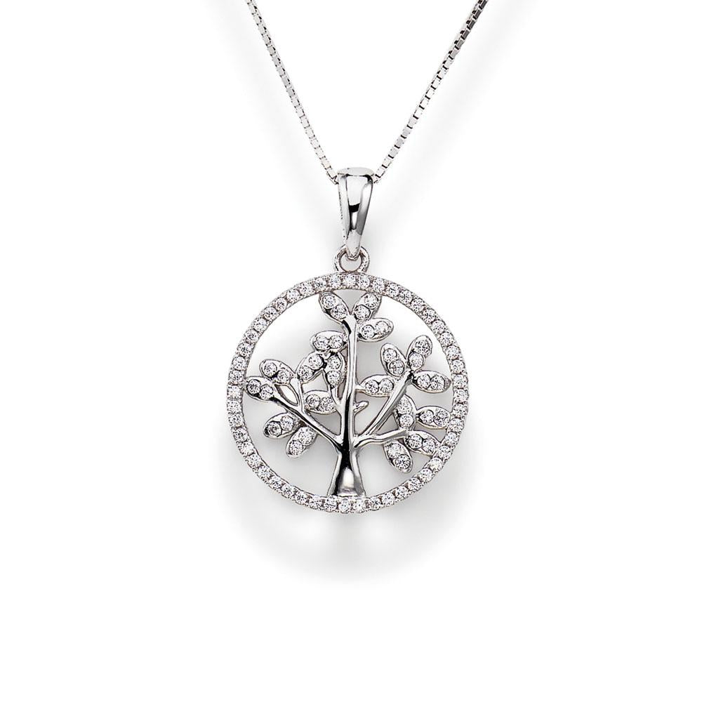 925 SILVER NECKLACE WITH STONES (6143399657628)