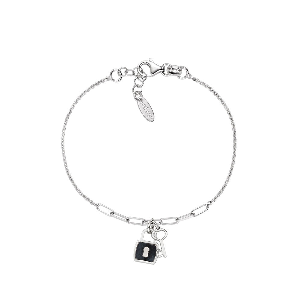 BRACELET IN SILVER 925 AND RHODIUM BLACK MOTHER OF PEARL