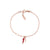 BRACELET IN SILVER 925 AND ROSE RED MOTHER OF PEARL