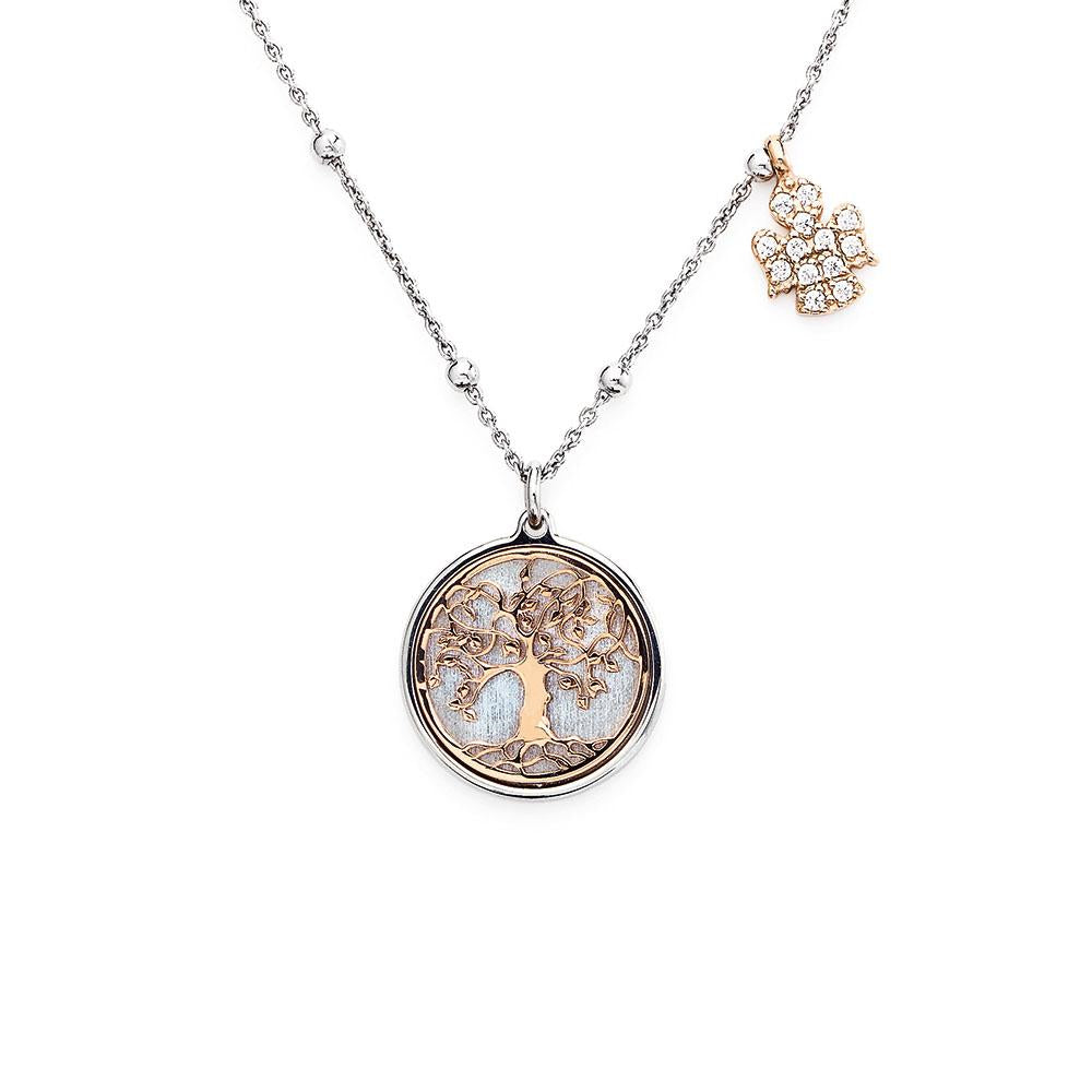 925 SILVER NECKLACE WITH STONES (6143400312988)