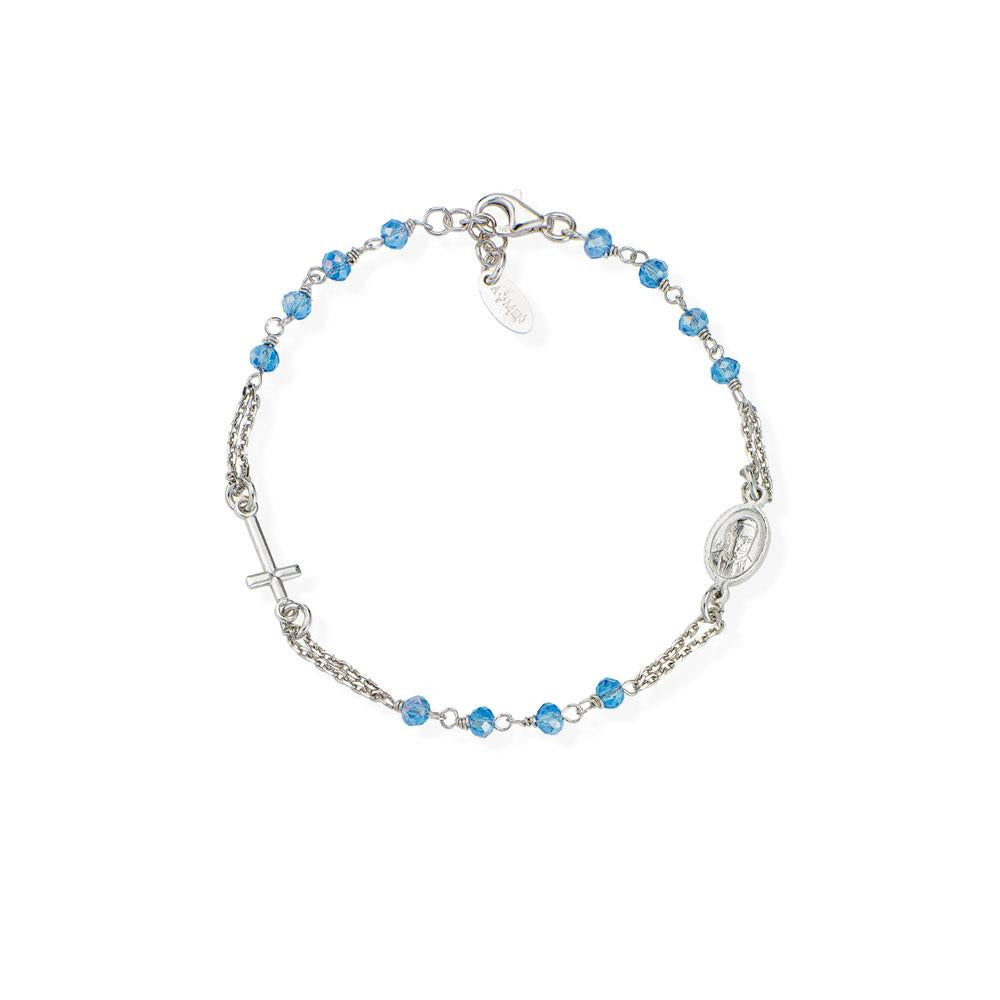 925 SILVER BRACELET ROSARY WITH CRYSTALS (6143431639196)