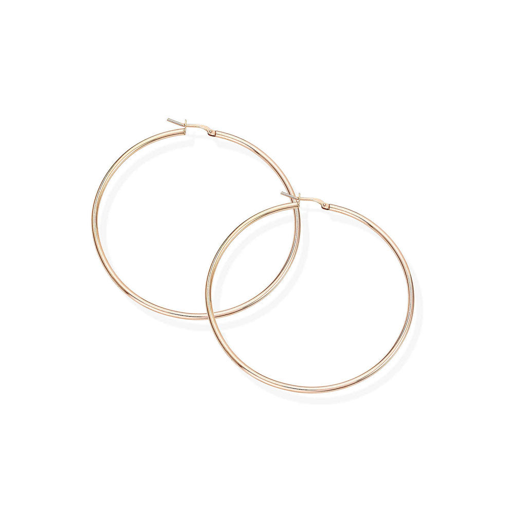 Amen - orecchini in argento a cerchio 6cm rosè