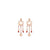 EARRINGS IN 925 SILVER AND RED CRYSTALS - ROSÈ -