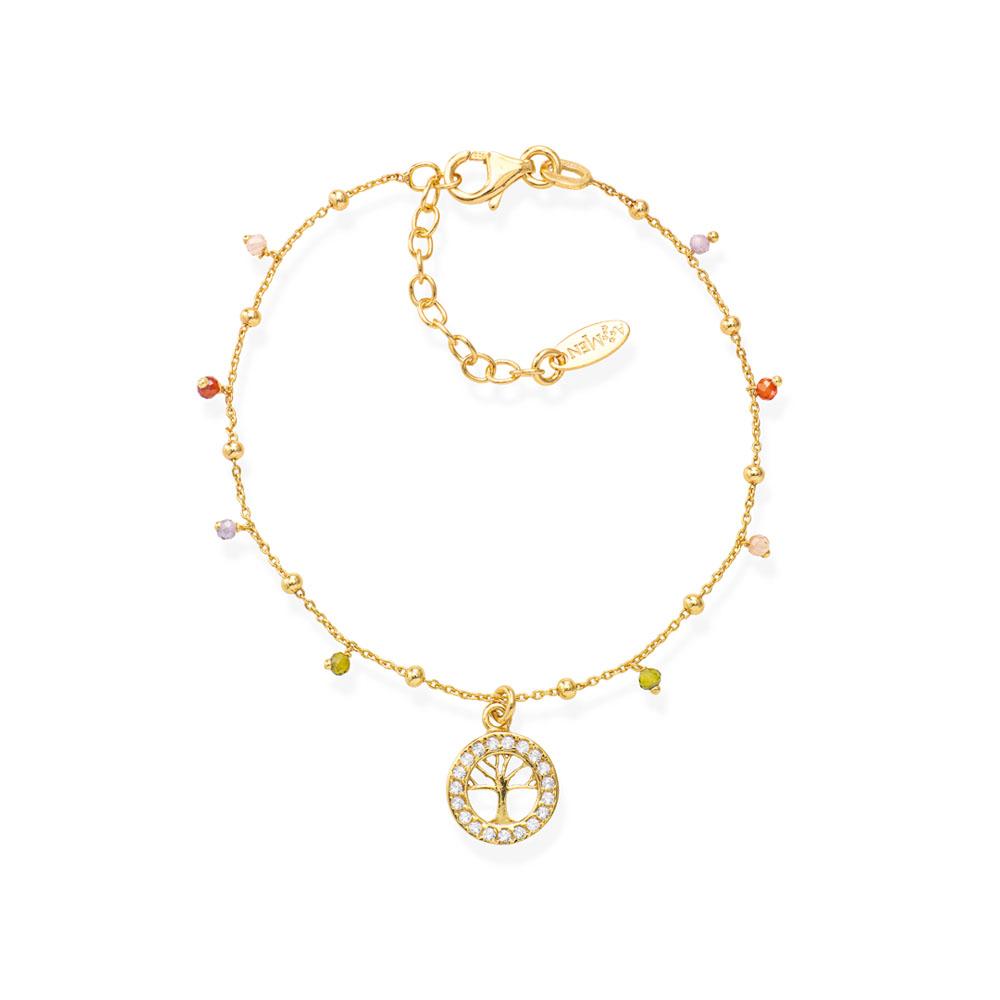 925 SILVER BRACELET WITH STONES (6143432917148)