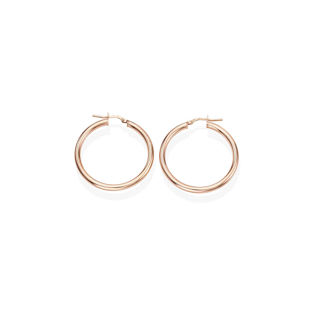 Amen - Orecchini in argento a Cerchio 3cm Rosè