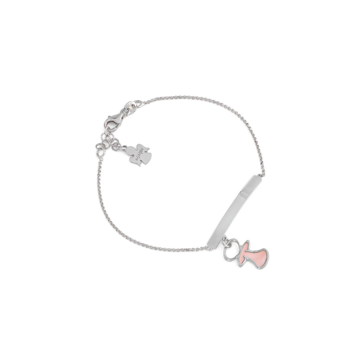 925 SILVER AND POLISH BRACELET CUORE DI MAMMA CIUCCIO BIMBA (6143433736348)