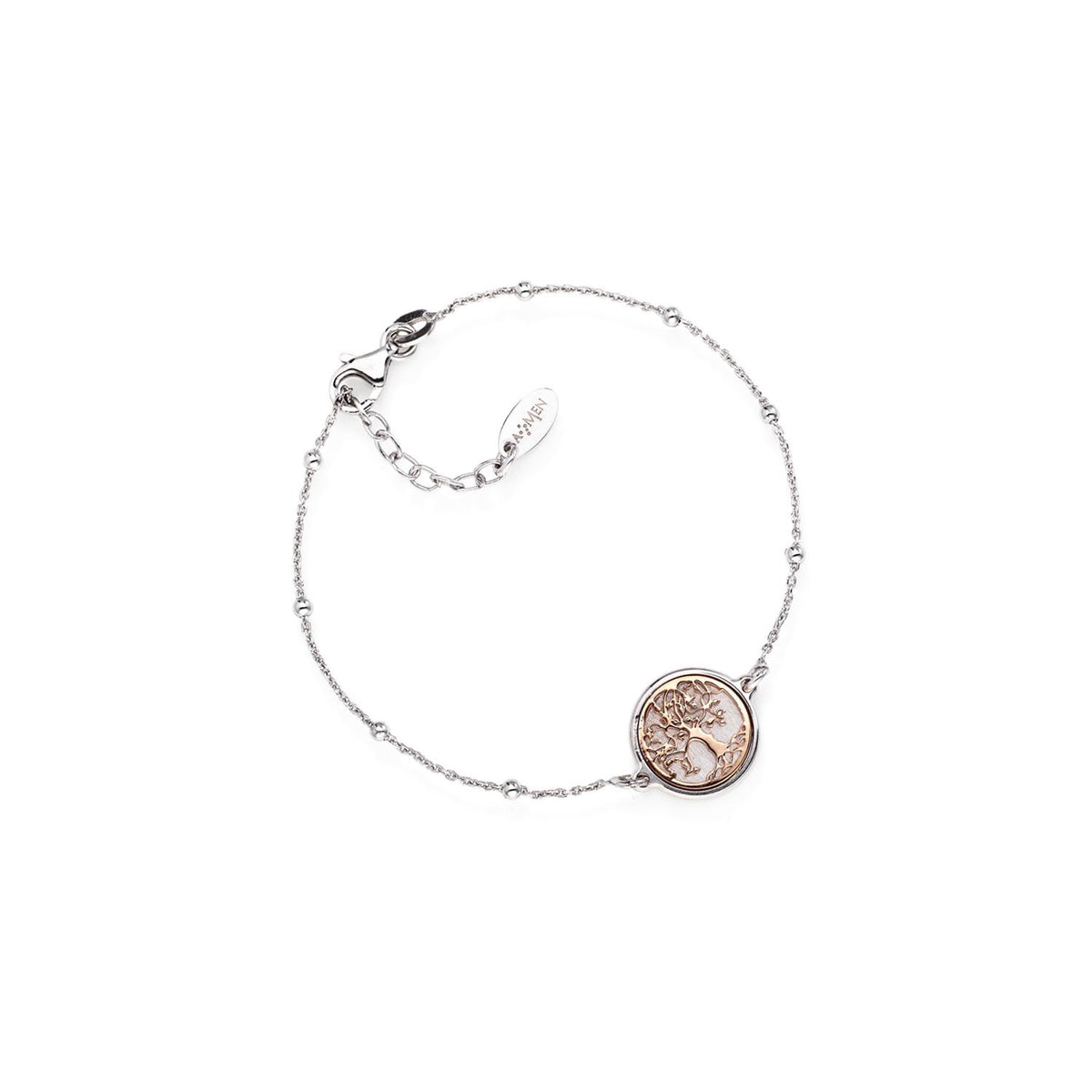 925 SILVER BRACELET WITH STONES (6143431966876)