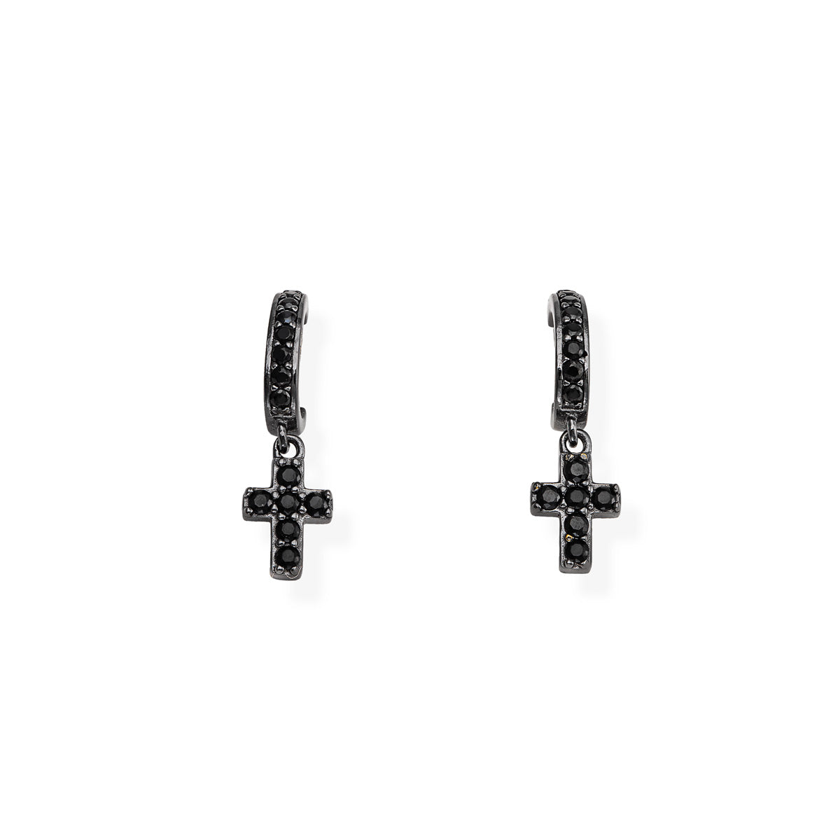CROSS 925 SILVER EARRINGS WITH ZIRCONS (6540822642844)