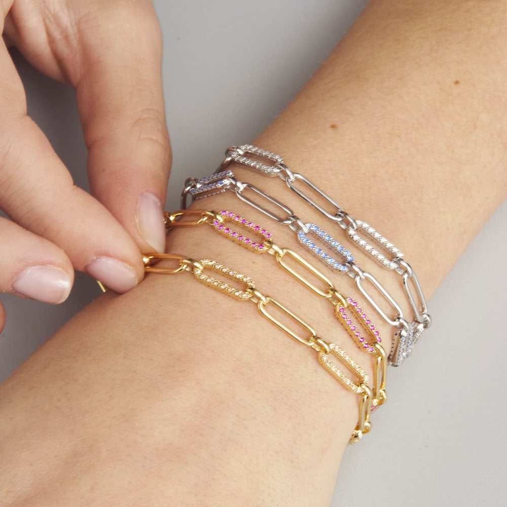 Unoaerre - Bracciale In Argento Dorato Con Cubic Zirconia Dorati