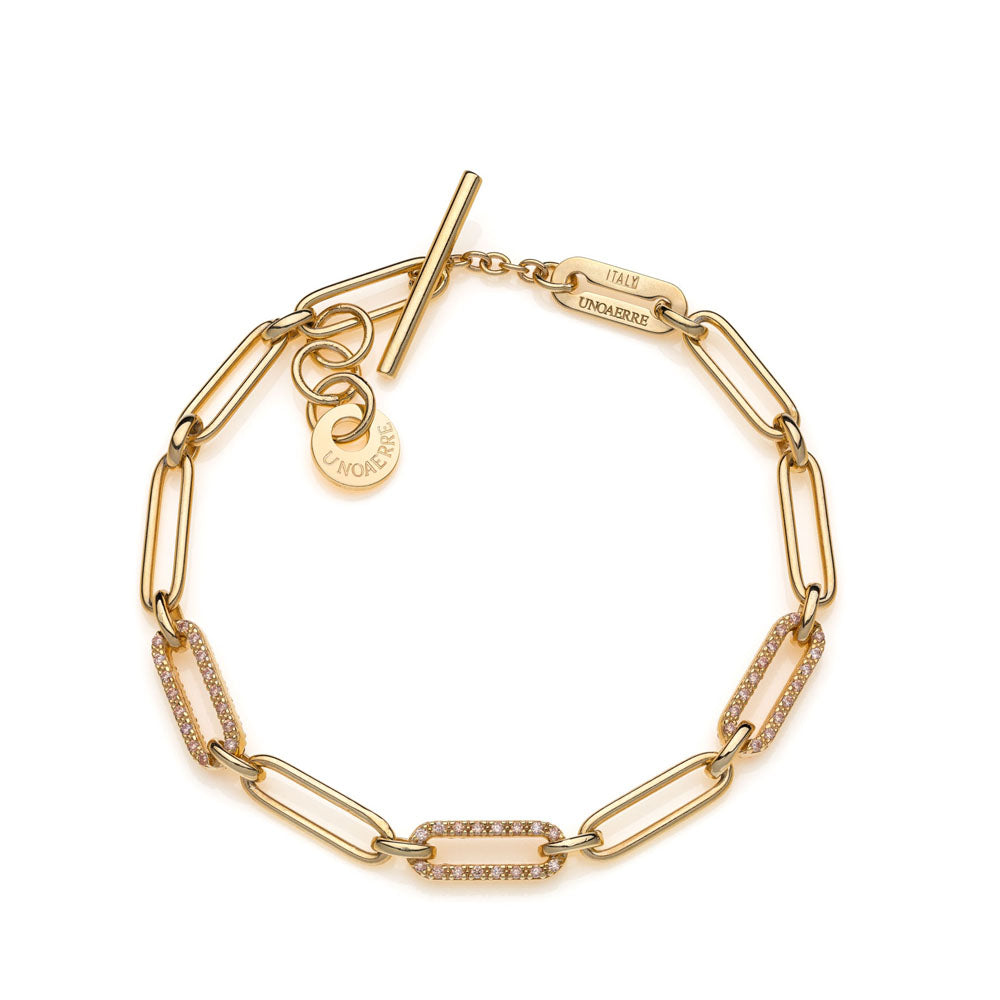 Unoaerre - Bracciale In Argento Dorato Con Cubic Zirconia Dorati