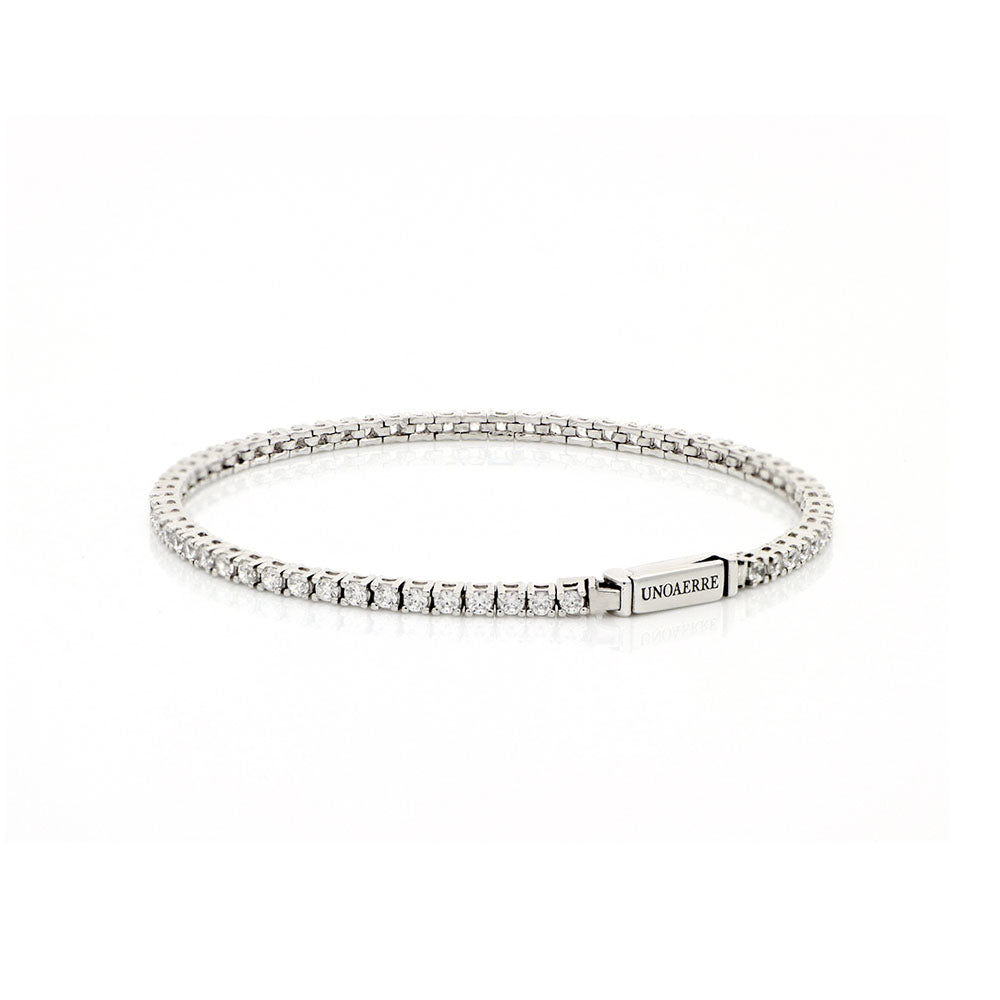 UNOAERRE - BRACCIALE TENNIS IN ARGENTO BIANCO