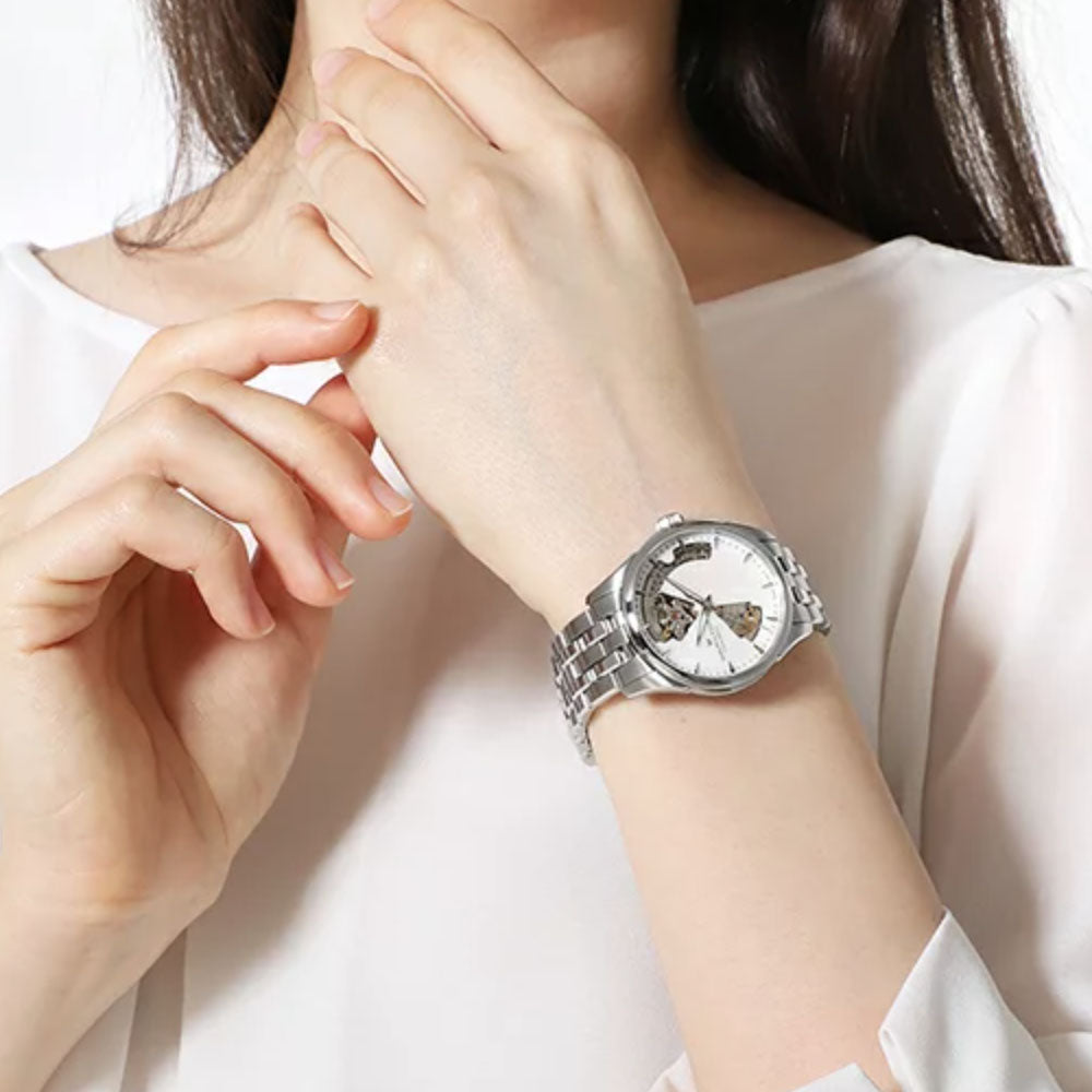 HAMILTON - OROLOGIO AUTOMATICO JAZZMASTER OPEN HEART LADY